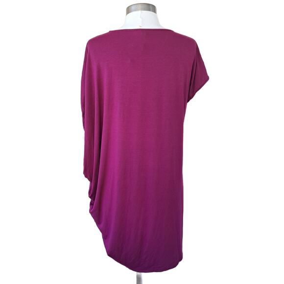Eileen Fisher Purple Boysenberry Asymmetrical Shift Tunic Dress Petite Large - Picture 3 of 10